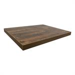 Melamine Table Top with Rustic Brown Woodgrain Pattern, 2-Inch Thick for Indoor Use - Image 2