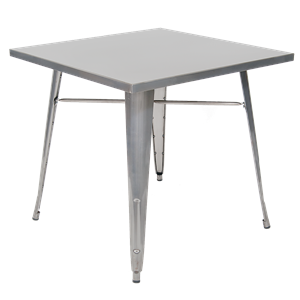 31.5" x 31.5"  Indoor Steel Table in Clear Coat Finish
