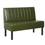 24"L x 36"H Corner Booth with Black Upholstered Seat, Vertical Channel Backrest - Image 2