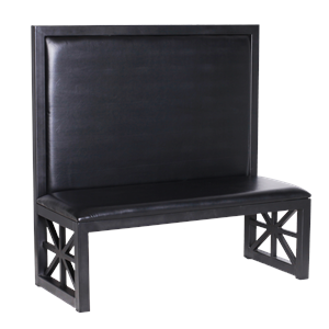 48"H, Metal Frame Plain Back Upholstered Single Booth