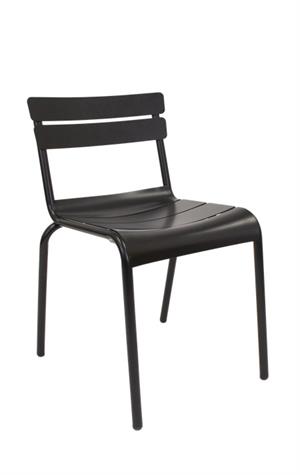 Black Armless Metal Outdoor Chair
