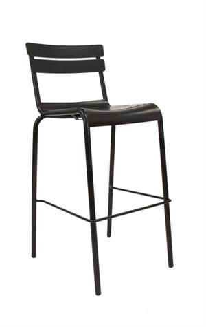 Outdoor Black Metal Bartsool