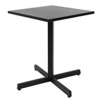 Patio 30" x 48" Black Metal Table with Rectangular Top and T-Leg Base for Outdoor Use - Image 4