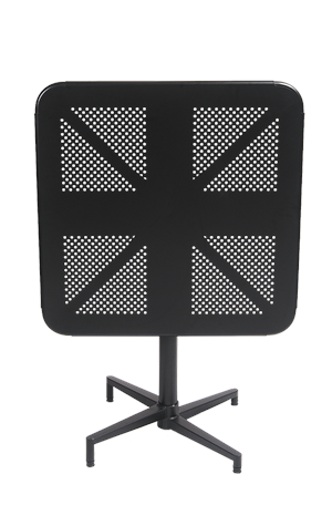 30 x 30 Indoor/Outdoor Metal Folding Table in Black Finish