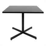Patio 30" x 48" Black Metal Table with Rectangular Top and T-Leg Base for Outdoor Use - Image 5