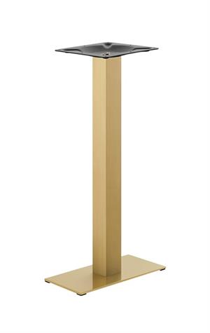 9''x 18''  Gold Finish Stainless Steel Bar Height Table Base for Indoor Use