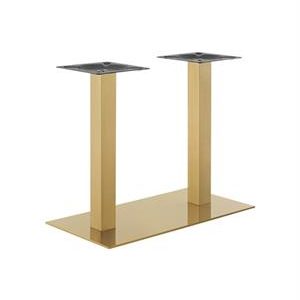 18''x 36" Gold Finish Stainless Steel Table Base for Indoor Use