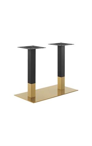 18''x 36" Gold and Black Finish  Stainless Steel Table Bases for Indoor Use