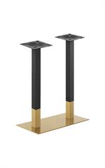 18''x 36" Gold and Black Finish Stainless Steel Table Bases for Indoor Use - Image 2