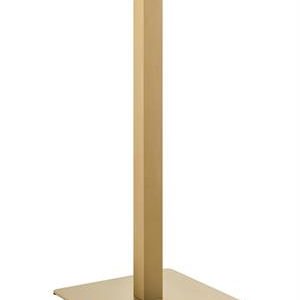 20" x 20" Gold Finish Stainless Steel Bar Height Table Base for Indoor Use