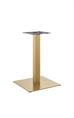 20" x 20" Gold Finish Stainless Steel Bar Height Table Base for Indoor Use - Image 2