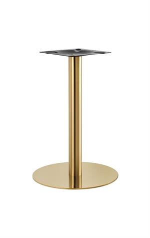 20" Round Gold Finish Stainless Steel Table Base for Indoor Use