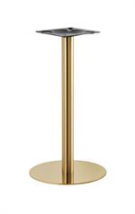 20" Round Gold Finish Stainless Steel Table Base for Indoor Use - Image 3