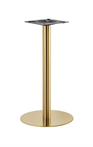 20" Round Gold Finish Stainless Steel Bar Height Table Base for Indoor Use