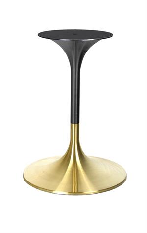 Indoor/Outdoor One-Piece Tulip Stainless Steel Table Base in Gold and Black Finish, 20" Round