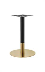 20" Round Gold Finish Stainless Steel Table Base for Indoor Use - Image 2