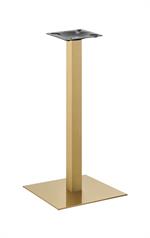 20" x 20" Gold Finish Stainless Steel Bar Height Table Base for Indoor Use - Image 3