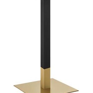 22''x 22'' Gold and Black Finish Stainless Steel Bar Height Table Bases for Indoor Use