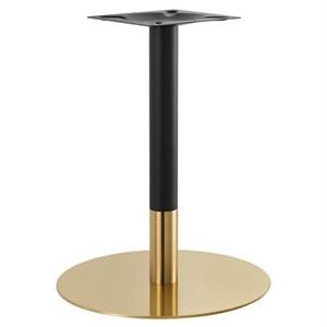 23" Round Gold and Black Finish Stainless Steel Table Bases for Indoor Use