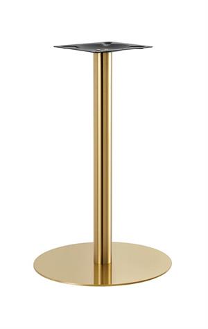 23" Round Gold Finish Stainless Steel Bar Height Table Base for Indoor Use