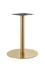 20" Round Gold Finish Stainless Steel Bar Height Table Base for Indoor Use - Image 3