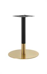23" Round Gold and Black Finish Stainless Steel Bar Height Table Bar Height Bases for Indoor Use - Image 3