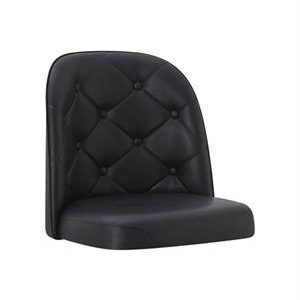 Black Upholstered Bucket Seat with Tufted Back