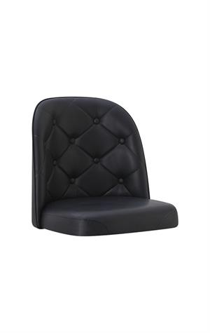 Black Upholstered Bucket Seat with Tufted Back