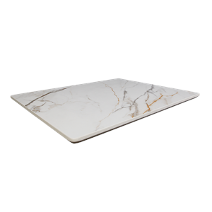 7/8" Sintered Stone Table Top in White Marble Color  ST-13