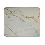 1 1/8" Gold Veining Marble White Sintered Stone Table Top with Gold Aluminum Edge, Indoor/Outdoor Use - Image 3