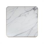 1 1/8" Dark Grey Veining Marble White Sintered Stone Table Top with Bronze Aluminum Alloy Edge, Indoor/Outdoor Use - Image 3