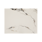 7/8" Marble White Sintered Stone Table Top in "Smoky Ink " Design - Image 3