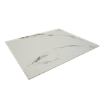 7/8" Marble White Sintered Stone Table Top in "Smoky Ink " Design - Image 2
