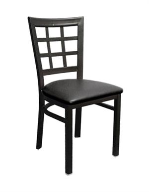 Window Back Metal Chair