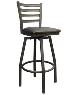 Swivel Ladder Back Metal Barstool