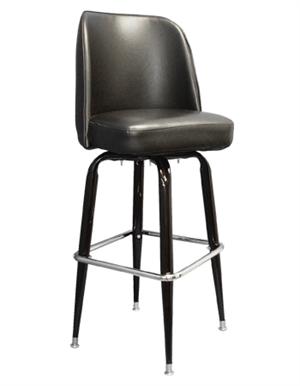 Swivel Barstool w/ Black Finish Base