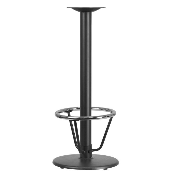 18" Round Restaurant Table Base with 3" Dia. Bar Height Column and Foot Ring