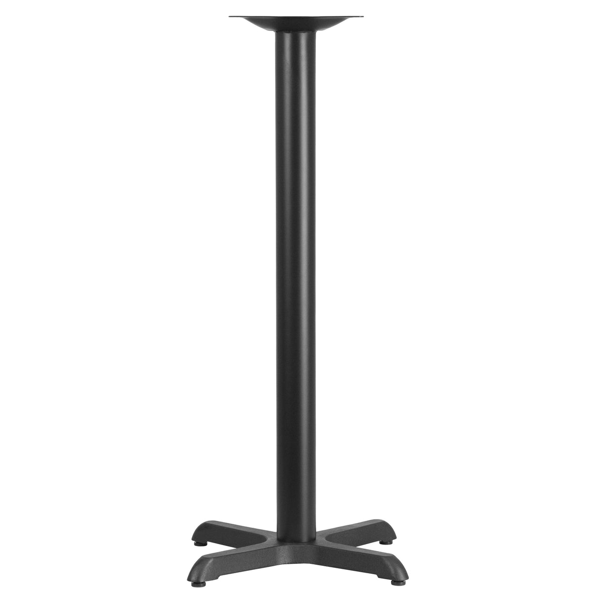 22" x 22" Restaurant Table X-Base with 3" Dia. Bar Height Column