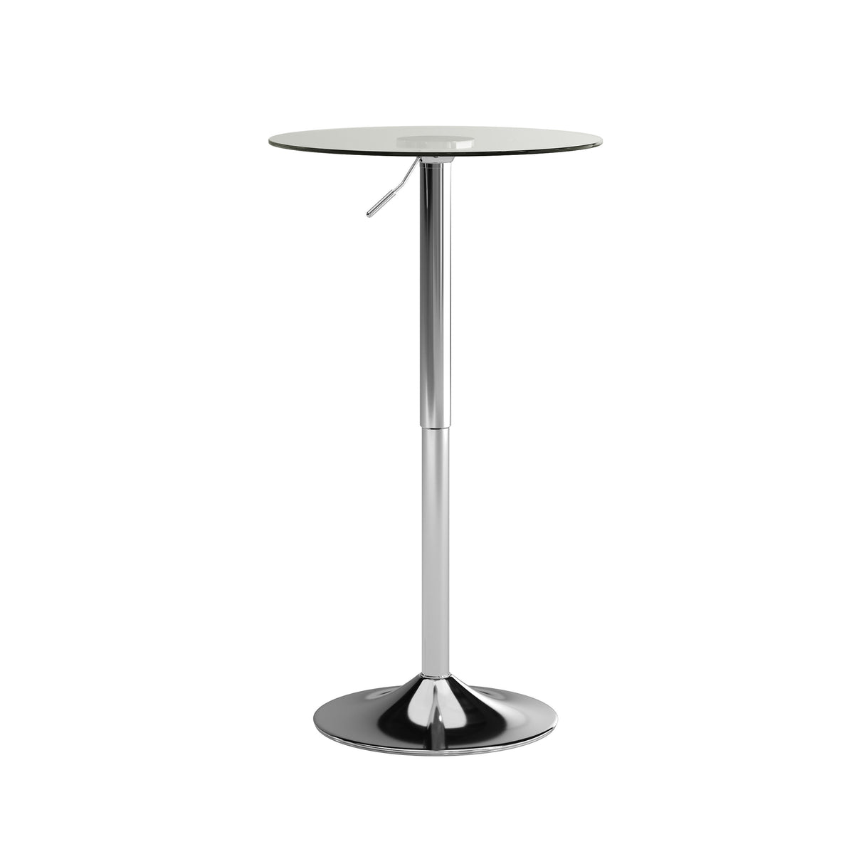 23.5" Round Adjustable Height Glass Table (Adjustable Range 33.5" - 41")