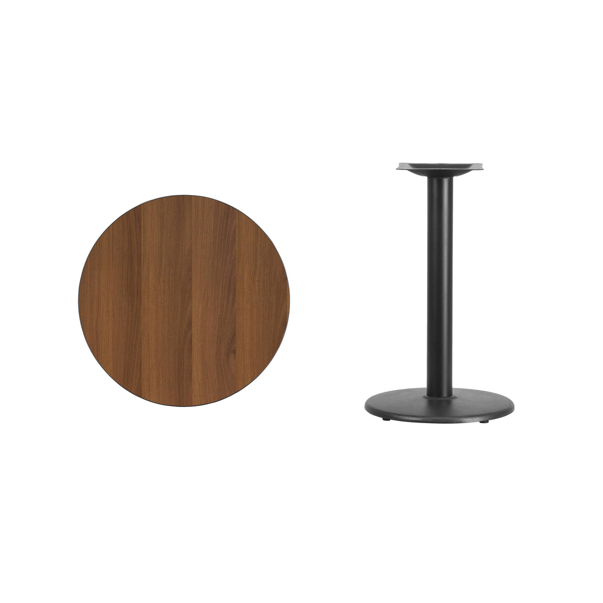 24'' Round Laminate Table Top with 18'' Round Table Height Base - Image 4
