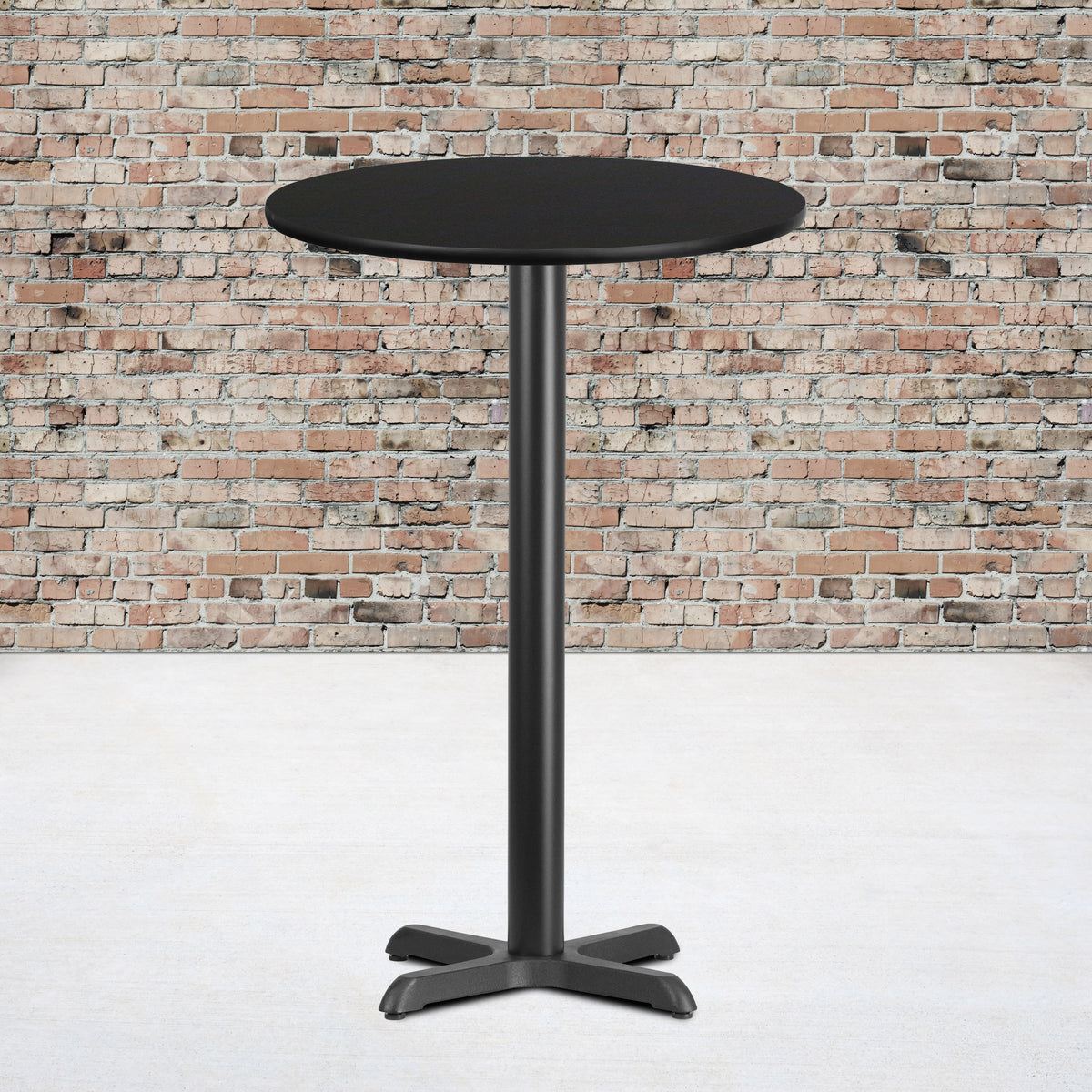 24'' Round Laminate Table Top with 22'' x 22'' Bar Height Table Base - Image 4