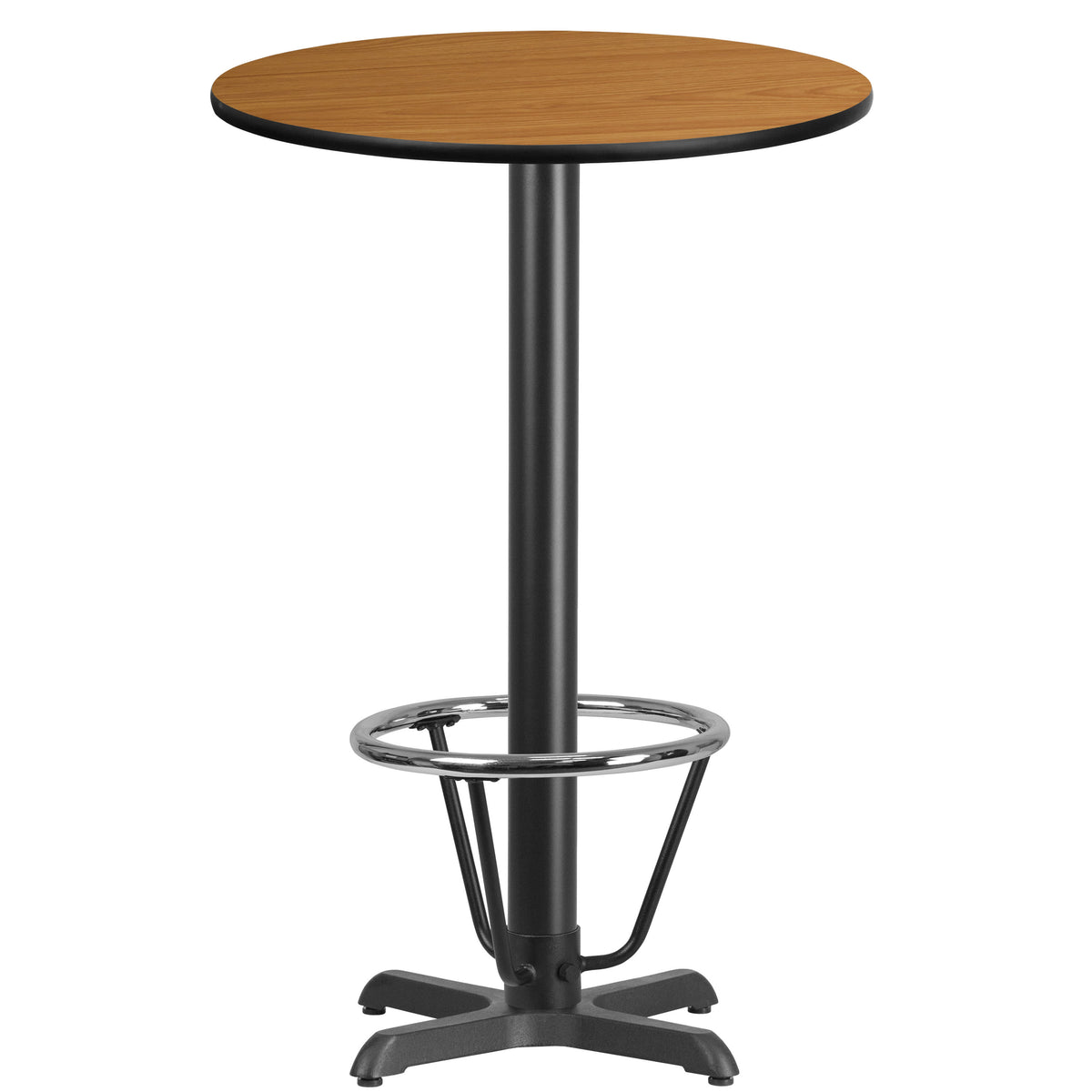 24'' Round Laminate Table Top with 22'' x 22'' Bar Height Table Base - Image 4