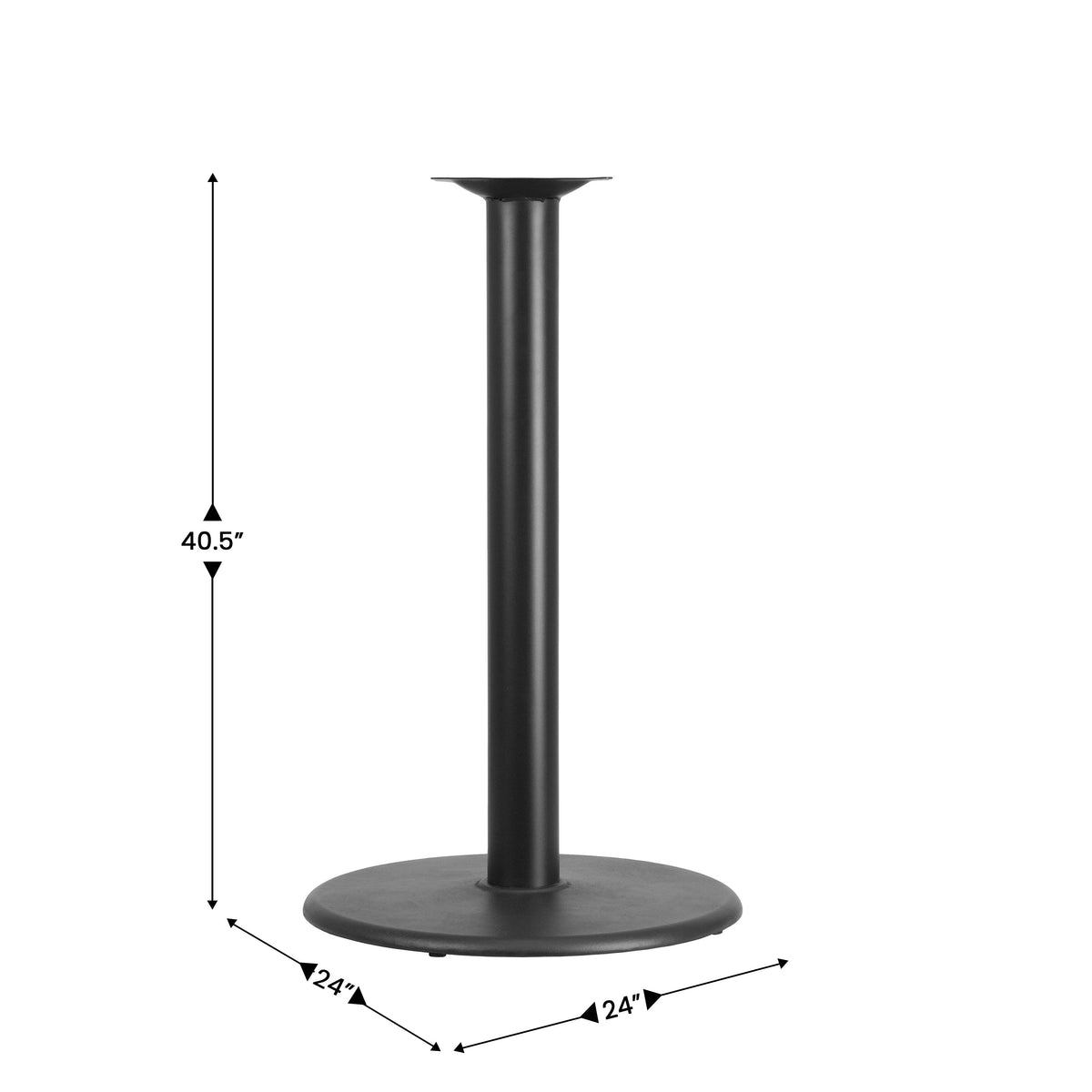 24" Round Restaurant Table Base with 4" Dia. Bar Height Column - Image 3