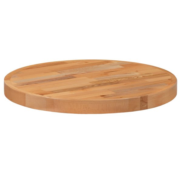 24" Round Butcher Block Style Table Top - Restaurant Table Top