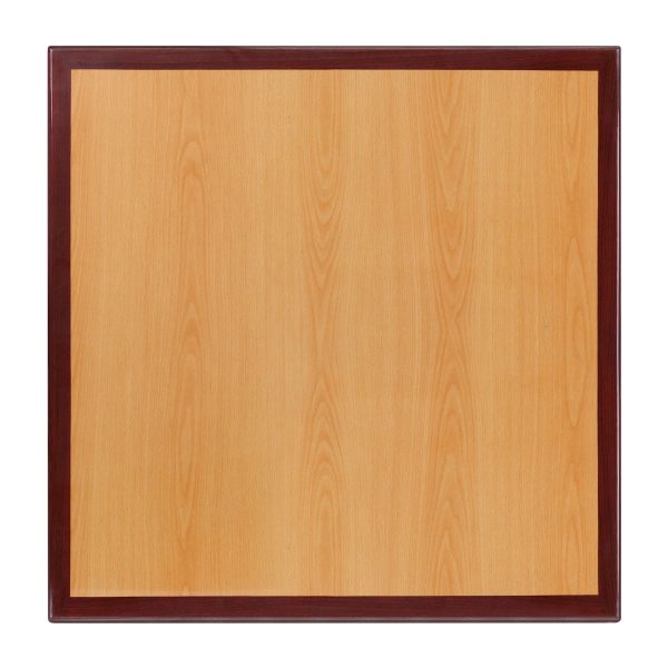 24" Square 2-Tone High-Gloss Resin Table Top with 2" Thick Drop-Lip