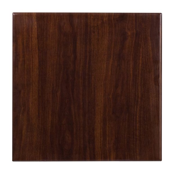 24'' Square High-Gloss Resin Table Top with 2'' Thick Drop-Lip