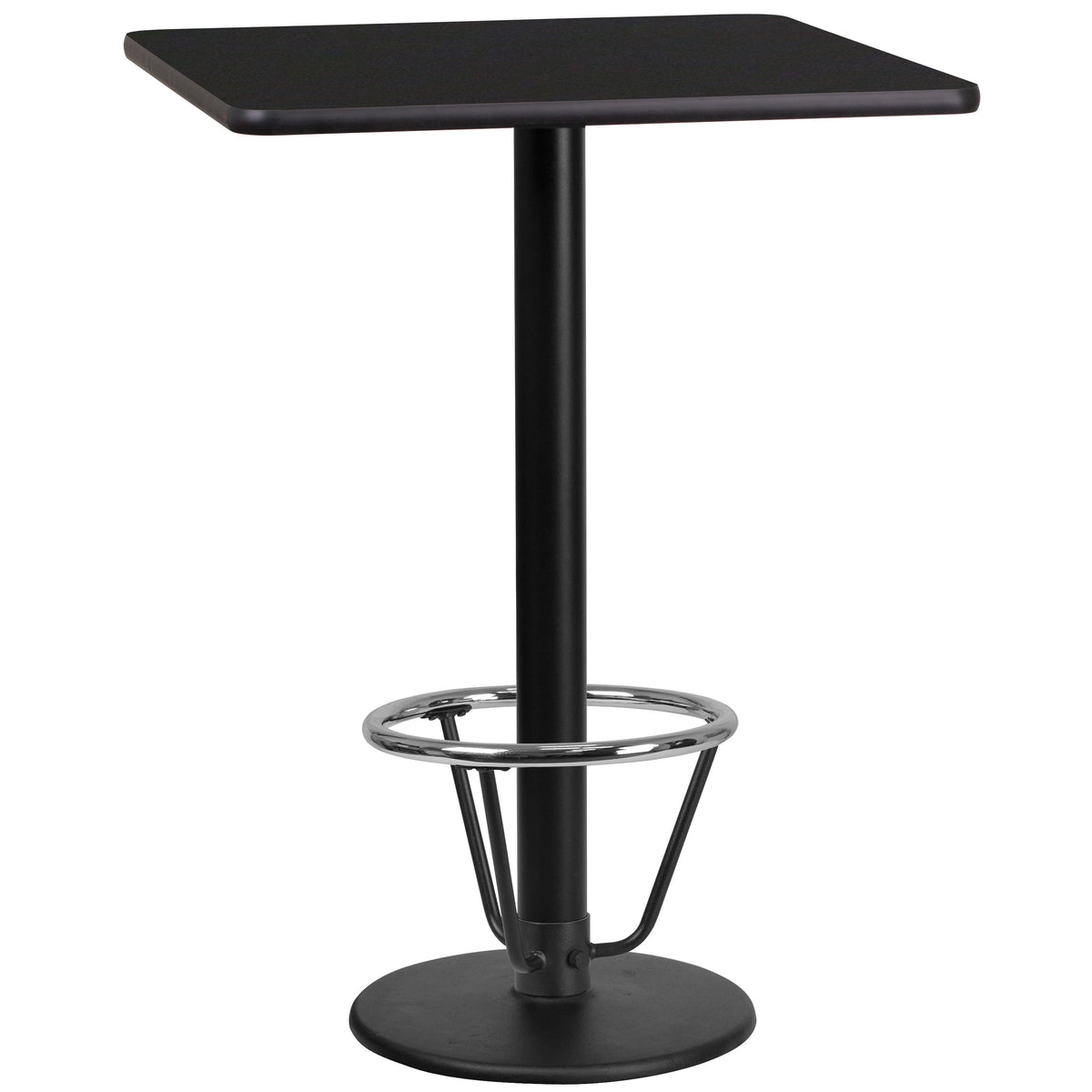24'' Square Laminate Table Top with 18'' Round Bar Height Table Base - Image 2