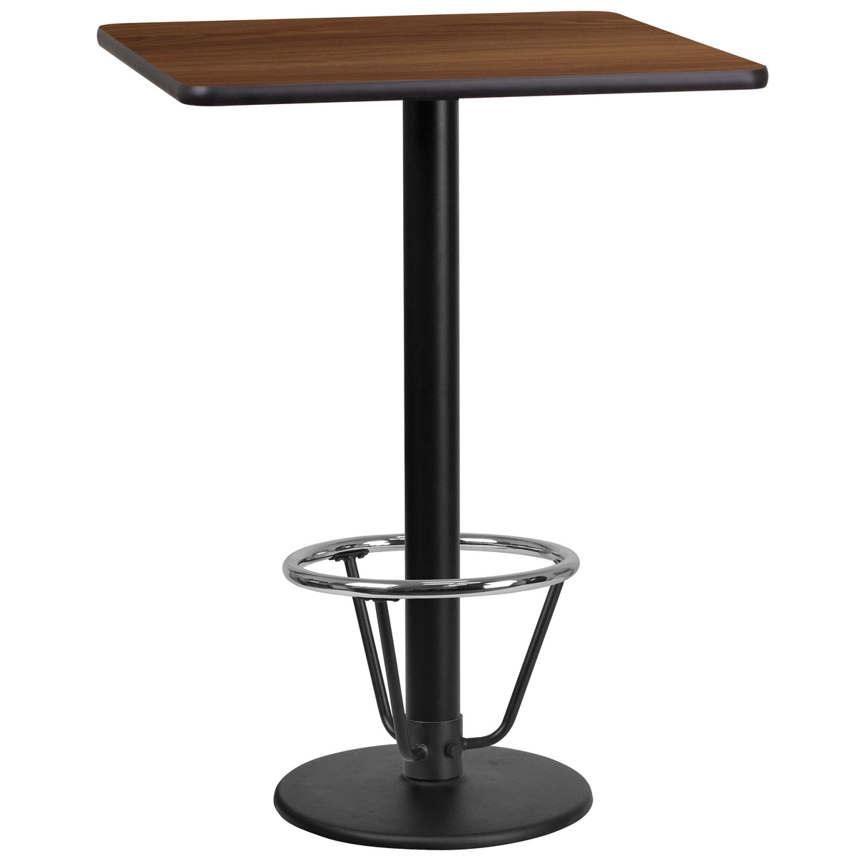24'' Square Laminate Table Top with 18'' Round Bar Height Table Base - Image 3