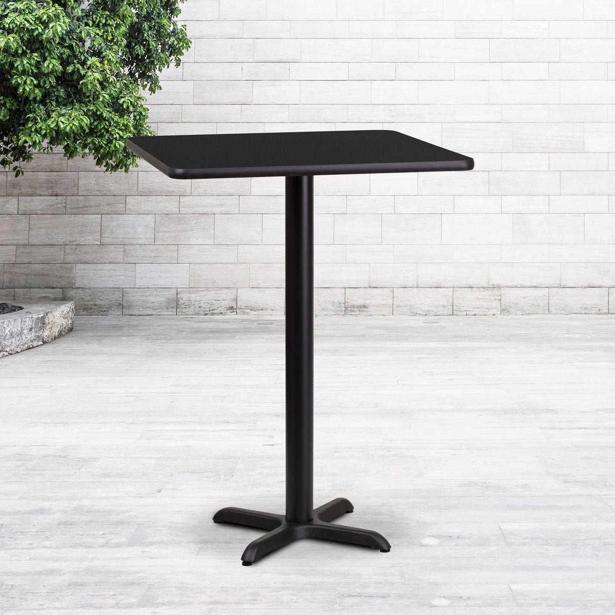 24'' Square Laminate Table Top with 22'' x 22'' Bar Height Table Base - Image 4