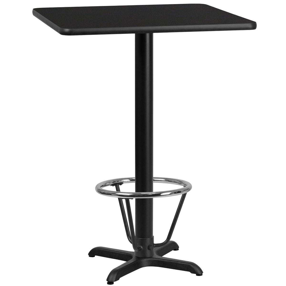 24'' Square Laminate Table Top with 22'' x 22'' Bar Height Table Base